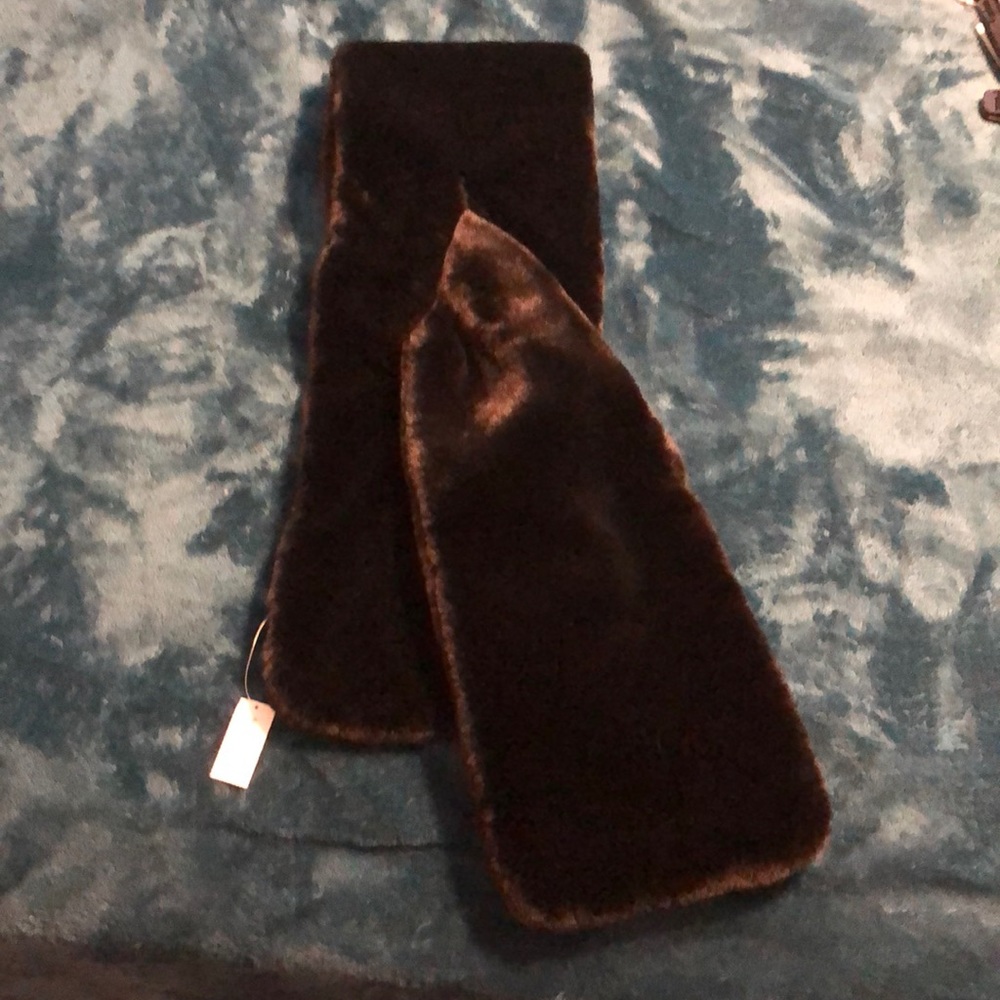 Beautiful faux fur black stole.